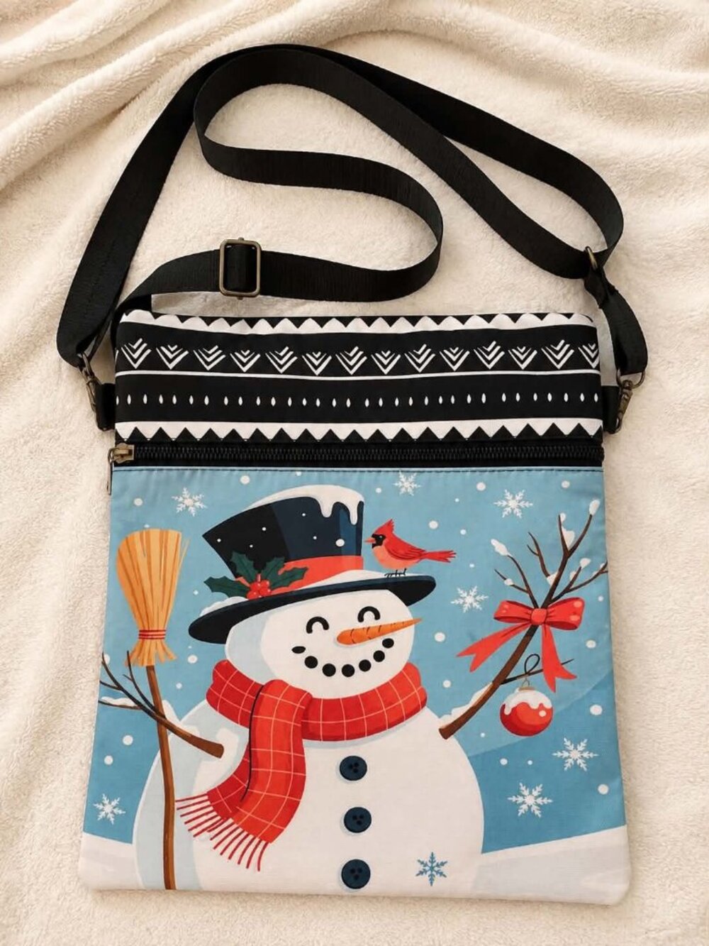 Festive winter crossbody bag